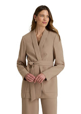 Women's Crepe Wrap Blazer with Tie Waist