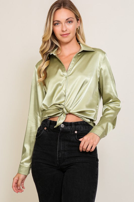 SOLD OUT- Isadora Satin Top (MORE COLORS)