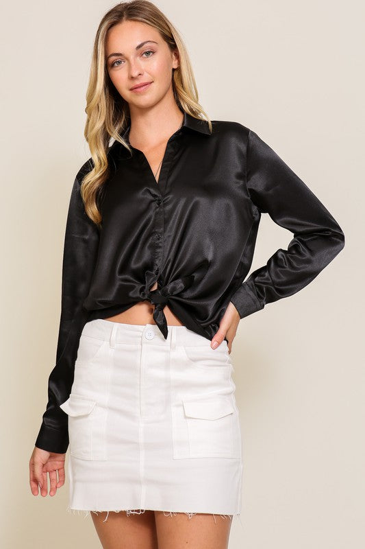 SOLD OUT- Isadora Satin Top (MORE COLORS)