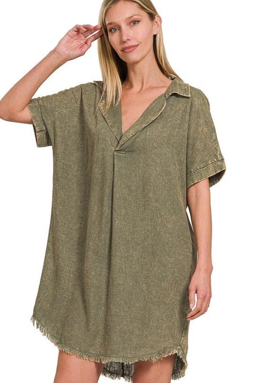 Walk In The Park Linen Dress (MORE COLORS)