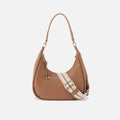 Brown Crescent Hobo Bag